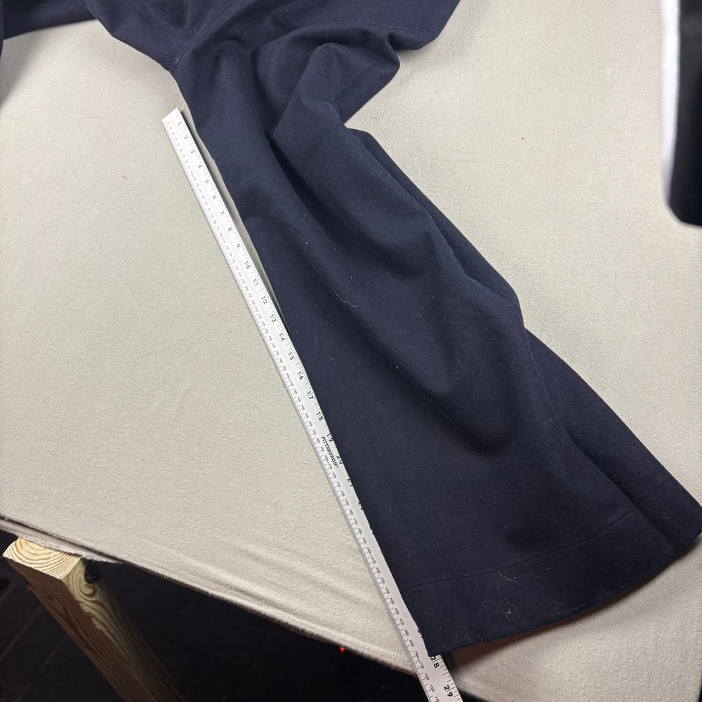 Vintage US Navy Style Wool Sailor Pants Navy Blue Wide Leg High Waist Trousers - Picture 8 of 8